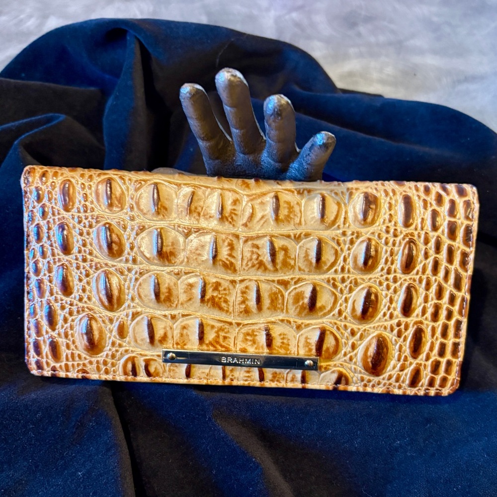 Brahmin Crocodile Embossed Leather Wallet